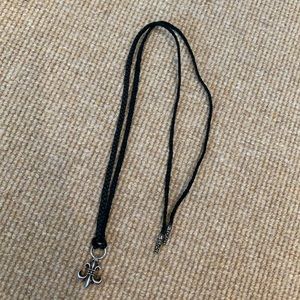 Chrome Hearts Fleur de Lis pendant necklace.
